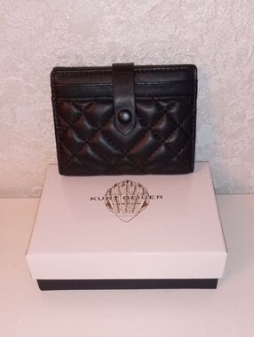 Kurt Geiger Black Quilted Leather Card Holder